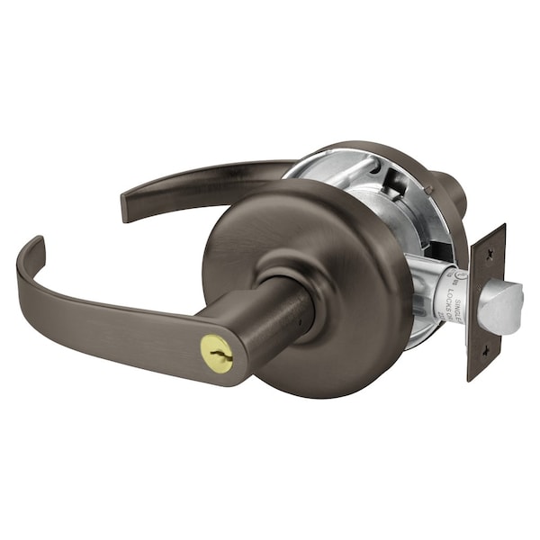 Grade 2 Storeroom or Closet Cylindrical Lock, Princeton Lever, Conventional Cylinder, Oil Rubbed Bro